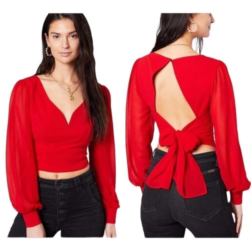 Here Comes the Sun CROP TOP RED
Lined size S